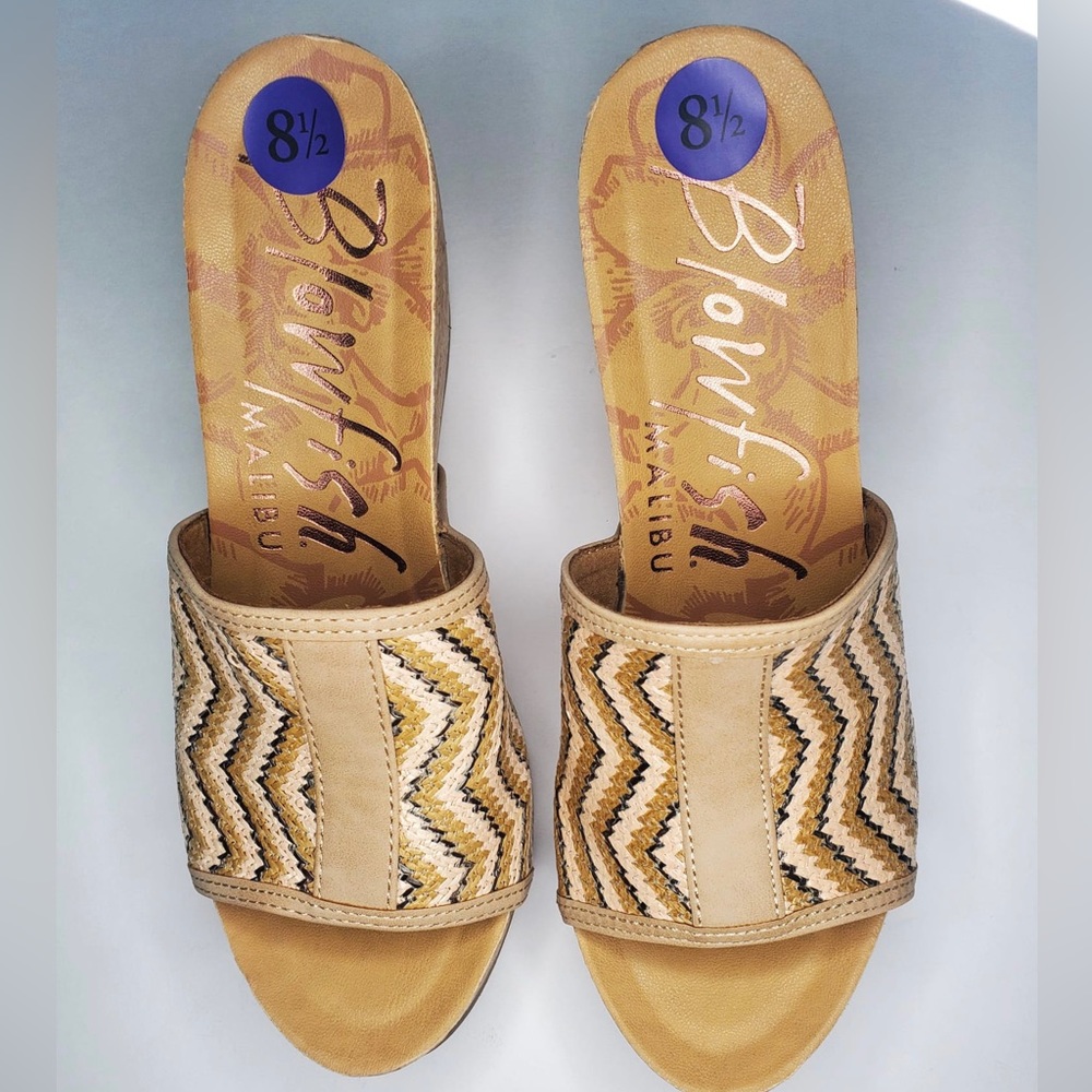 Blowfish Malibu Heidi Wedge Sandal, Brown, Size: 8 1/5